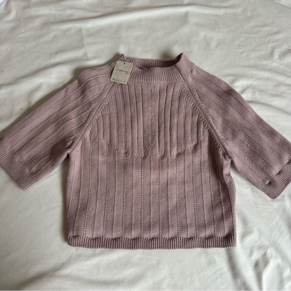 Free People Lavender Ribbed Knit Top - Picture 1 of 2